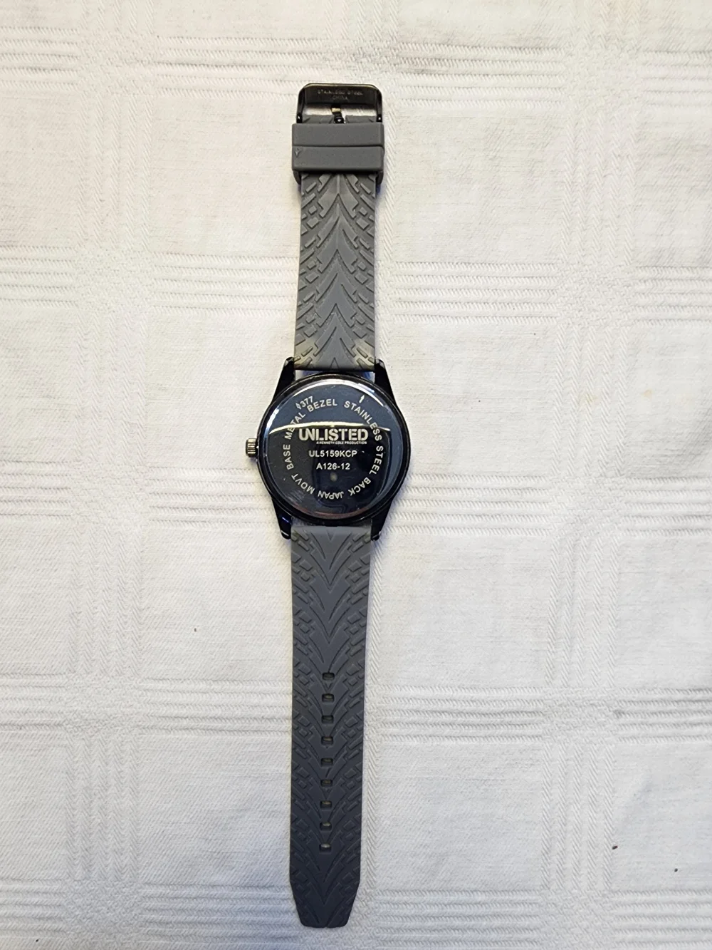 Unlisted by Kenneth Cole Gray Men’s Watch with Matte Silicone Strap